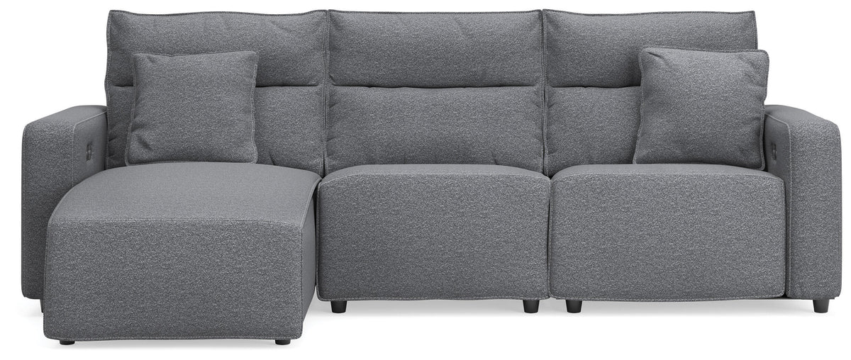 Sofá reclinable de 3 piezas Modmax II - Sal y pimienta