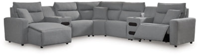 Seccional reclinable eléctrico ModMax II de 7 piezas con chaise longue
