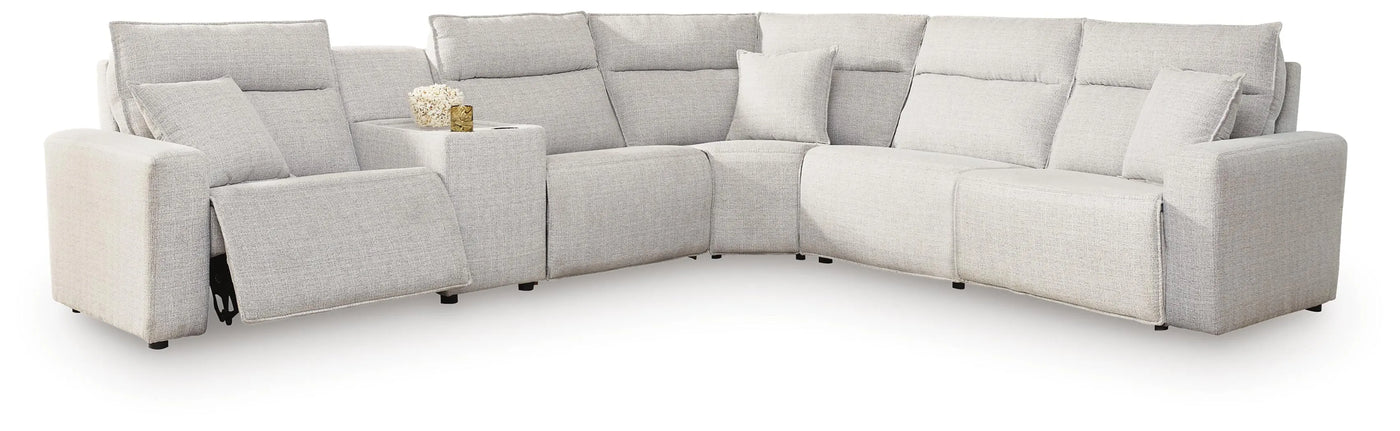 Seccional reclinable Modmax II de 6 piezas con consola