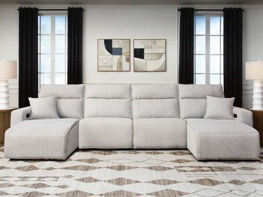 Seccional reclinable eléctrico Modmax II de 4 piezas con chaise longue