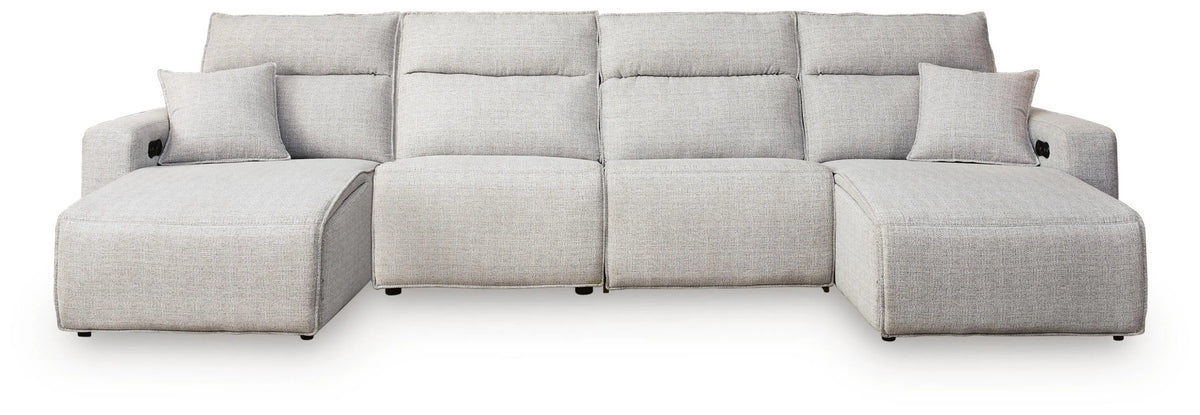 Modmax II 4-Piece Power Reclining Sectional with Chaise - Stone