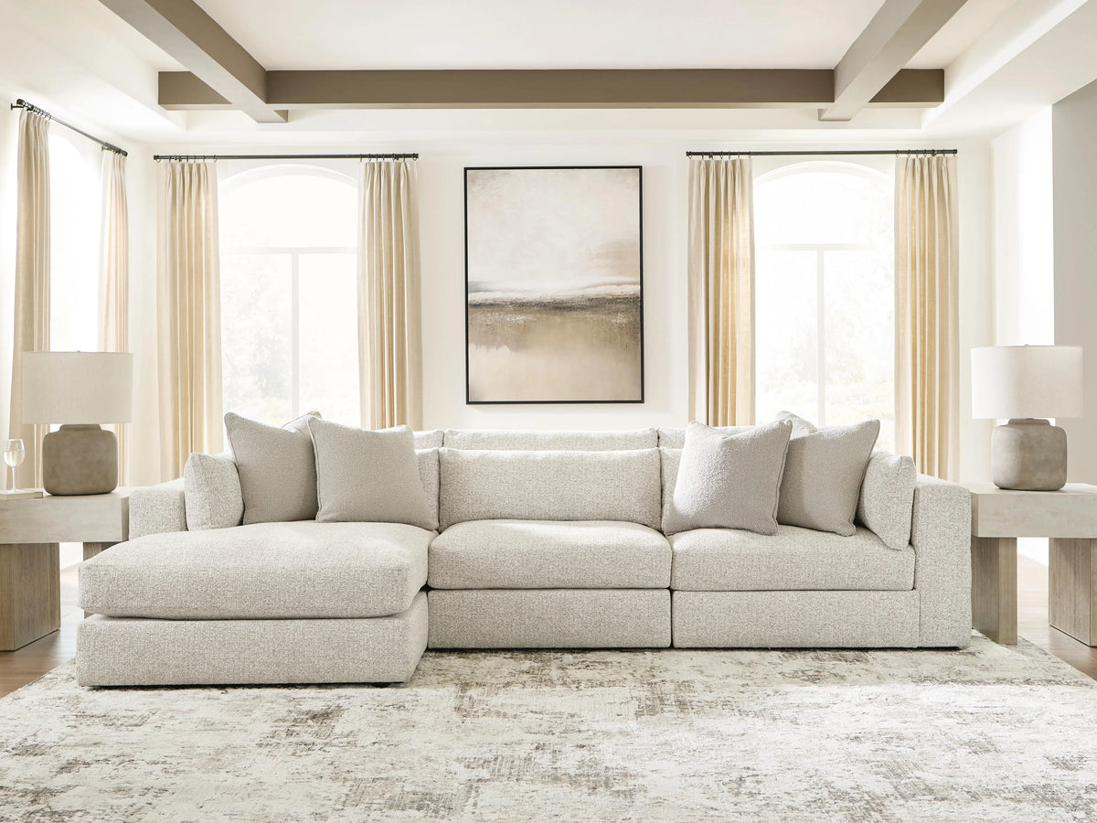 Stonecroft Manor 3-Piece Sectional with Chaise - Snowstone