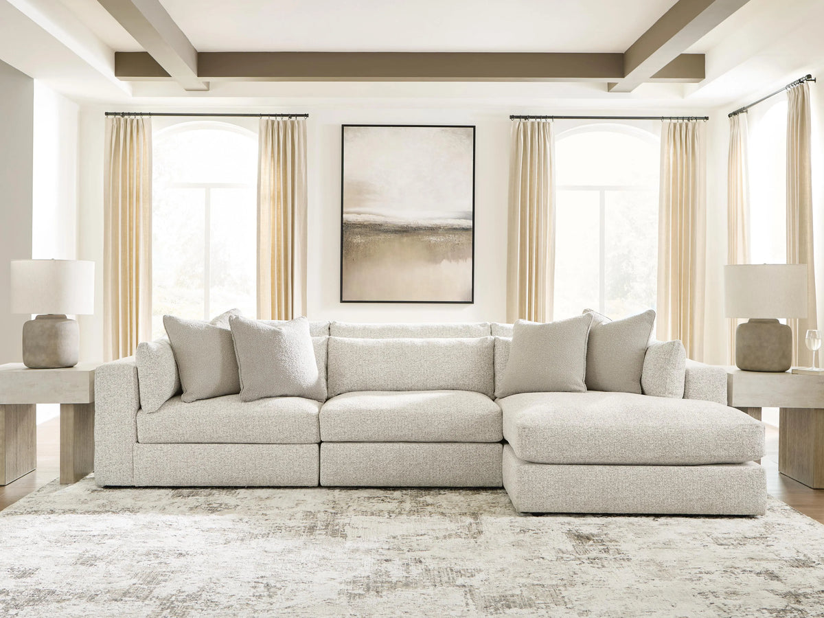 Stonecroft Manor 3-Piece Sectional with Chaise - Snowstone
