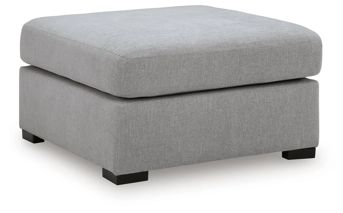 Lakepoint Oversized Accent Ottoman - Nickel
