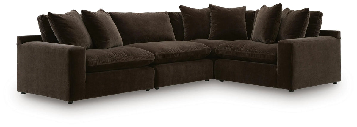 Maxton Heights 4-Piece Sectional - Bittersweet