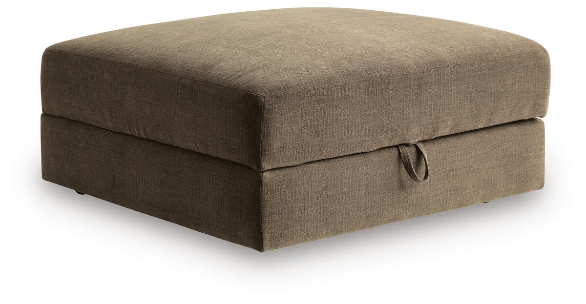 Camellia-Court Ottoman With Storage - Coffee
