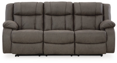 First Base Reclining Sofa - Gunmetal