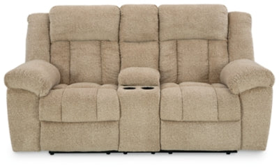 Tip-Off Power Reclining Loveseat - Wheat