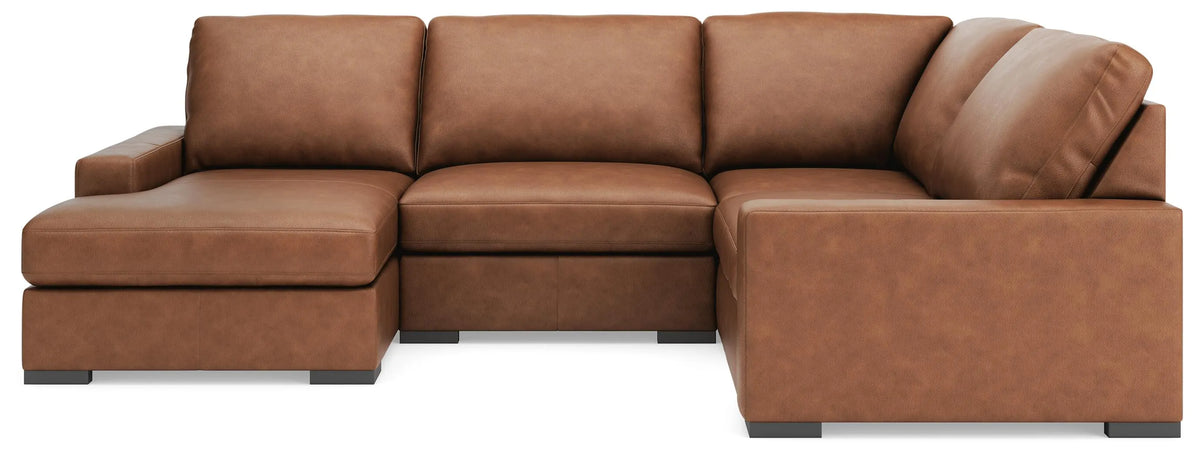 Calden 4-Piece Sectional with Chaise - Caramel