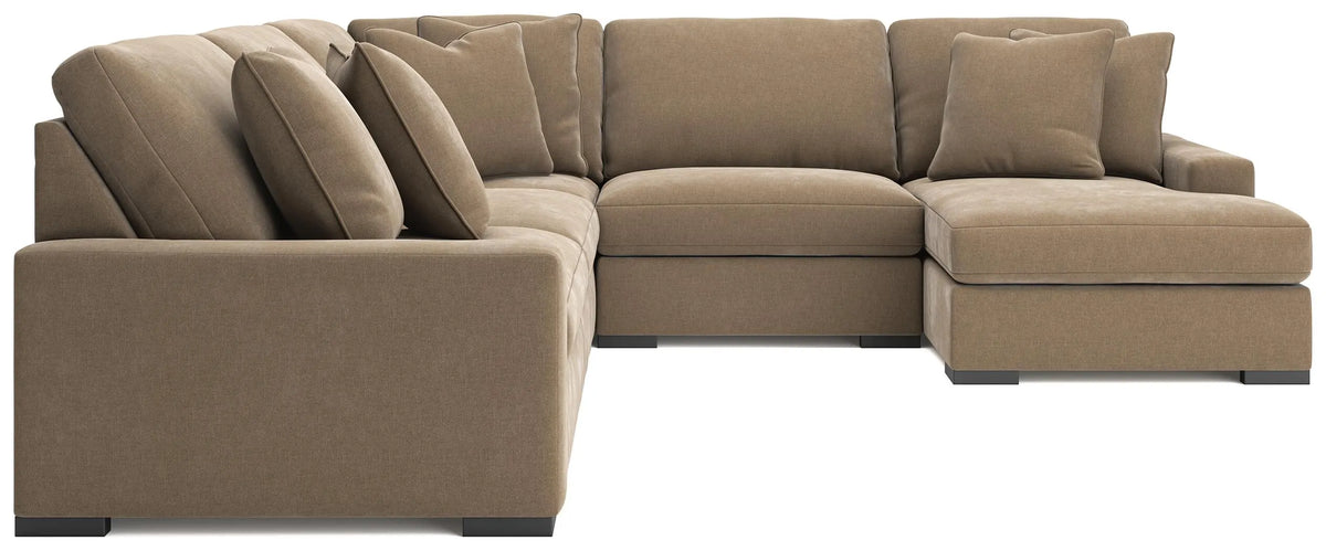 Seccional Calden de 5 piezas con chaise longue - Sable