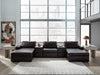 ModMax II 5-Piece Double Chaise Sectional with Storage Consoles