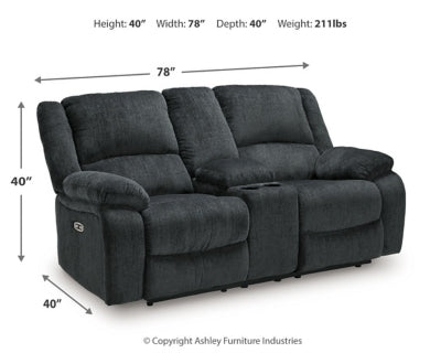 Draycoll Power Reclining Loveseat with Console