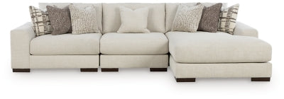 Seccional Barrelton de 3 piezas con chaise longue