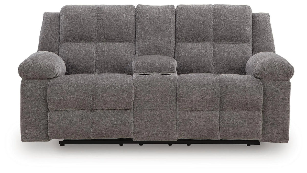 Loveseat reclinable Orlen con consola - Carbón