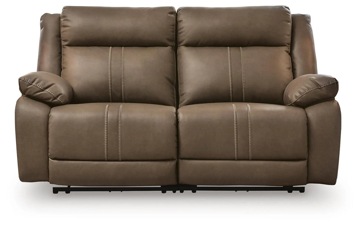 Max-Media 2-Piece Power Reclining Sectional Loveseat - Biscotti