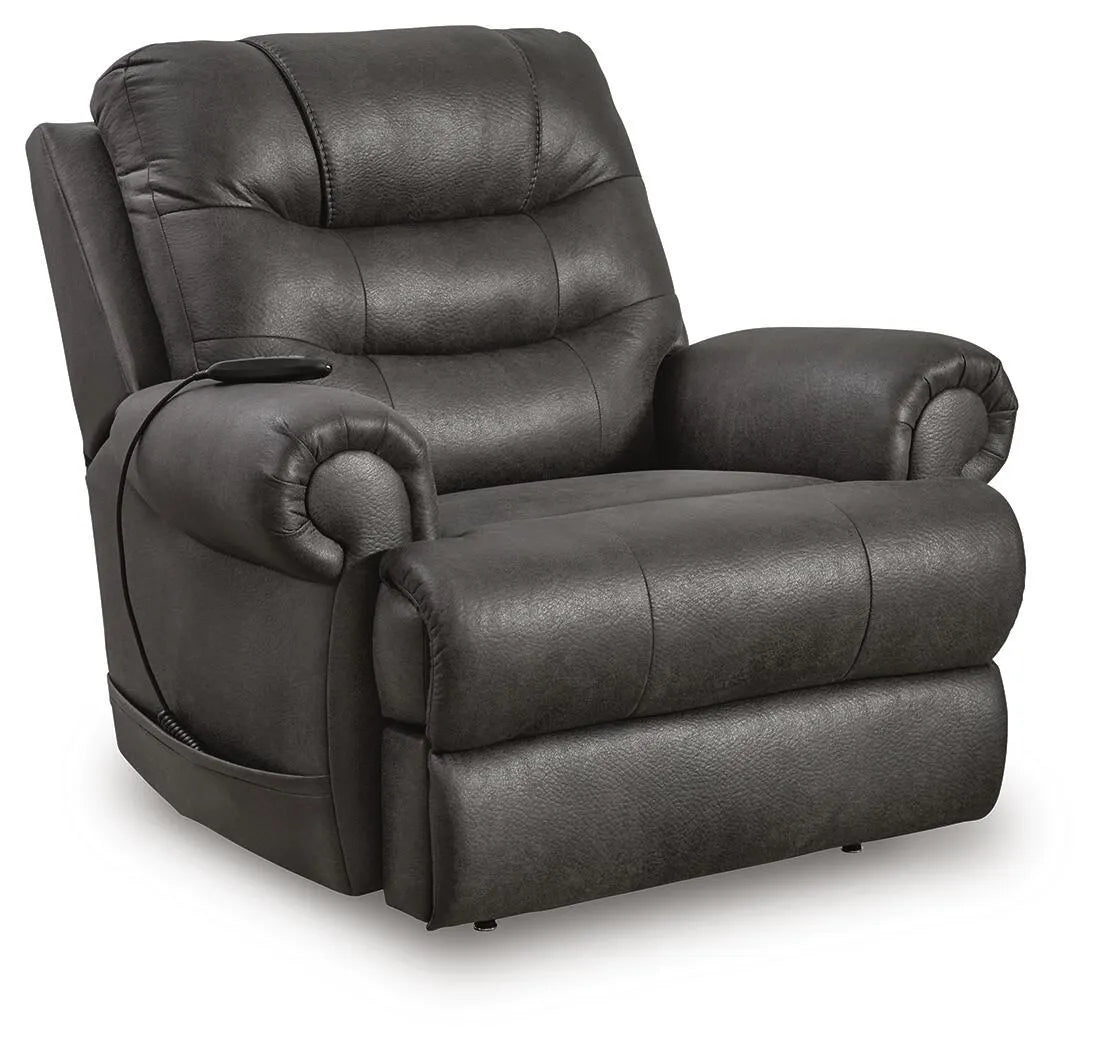 Created Comfort Power Lift Recliner - Granite