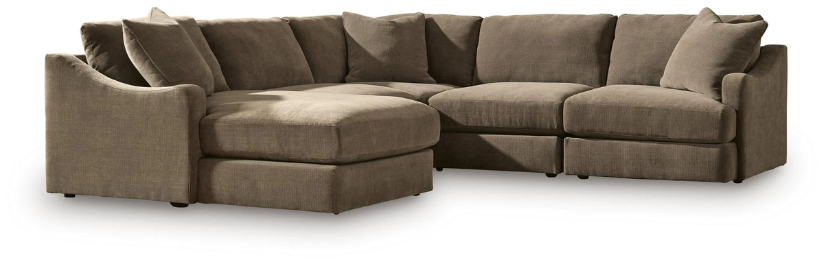 Ella Grove 5-Piece Sectional with Chaise - Coffee