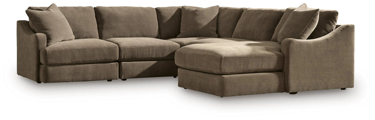 Ella Grove 5-Piece Sectional with Chaise - Coffee