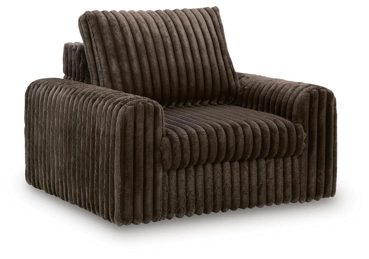 Chaise longue deslizable eléctrica Chalmers - Chocolate