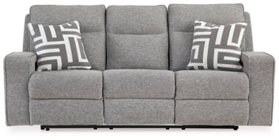 Biscoe Power Reclining Sofa - Pewter