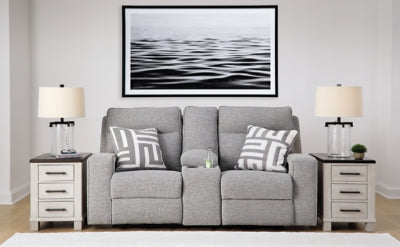 Biscoe Power Reclining Loveseat with Console