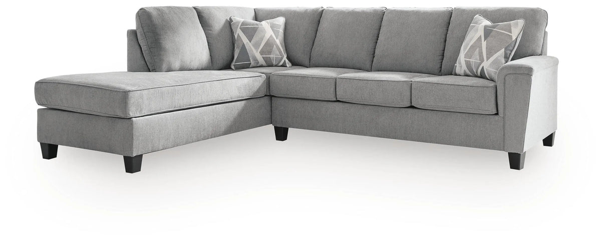 Seccional de 2 piezas con chaise longue Leeshan - Acero