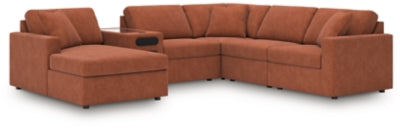 Seccional Modmax de 6 piezas con sistema de audio y chaise longue