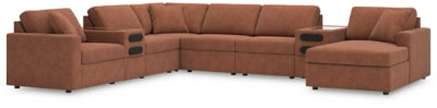 Seccional Modmax de 8 piezas con sistema de audio y chaise longue