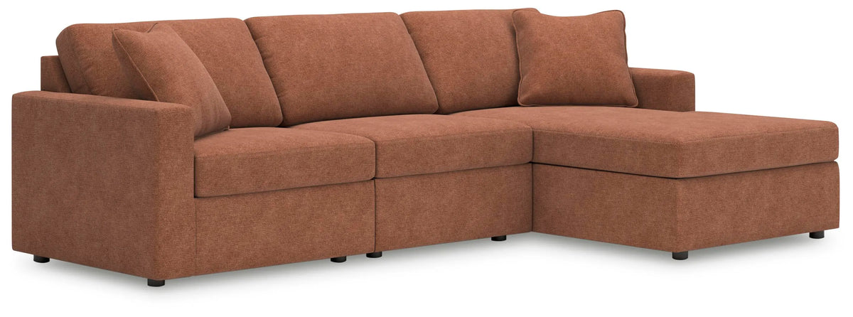 Sofá seccional de 3 piezas Modmax con almacenamiento y chaise longue - Condimentar