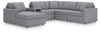 Seccional Modmax de 6 piezas con sistema de audio y chaise longue