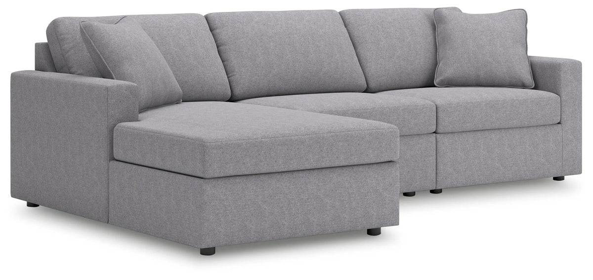 Modmax 3-Piece Sectional Sofa Storage Chaise - Granite