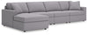 Seccional Modmax de 4 piezas con chaise longue