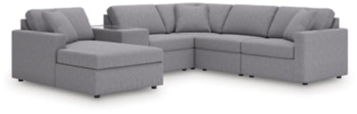 Seccional Modmax de 6 piezas con chaise longue