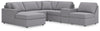 Seccional Modmax de 6 piezas con chaise longue