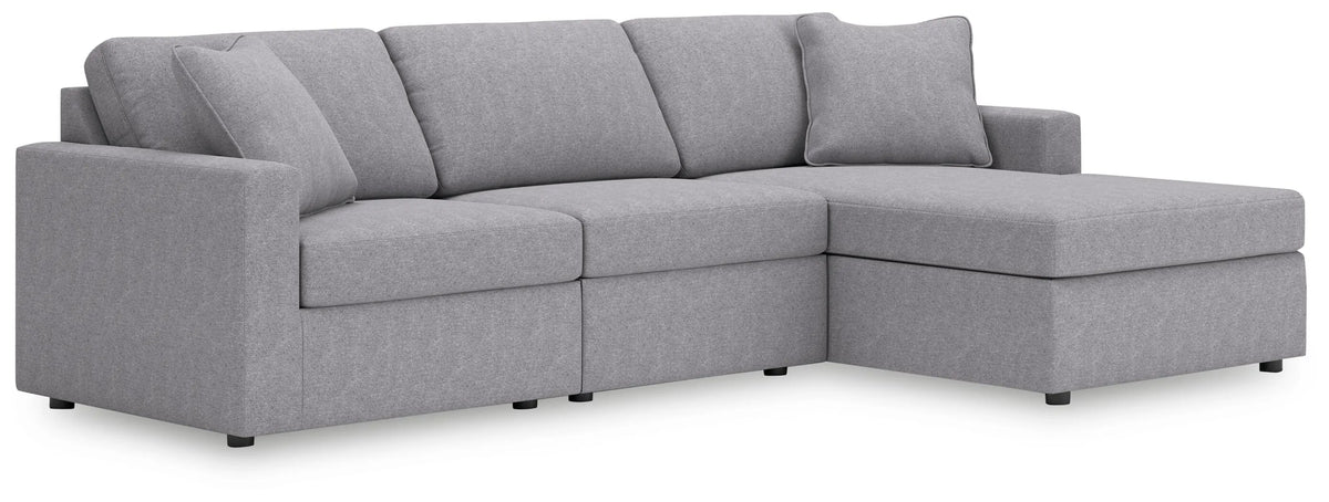 Modmax 3-Piece Sectional Sofa Storage Chaise - Granite