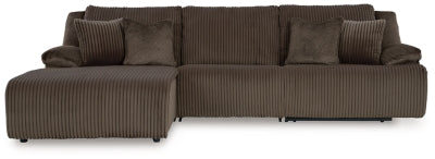 Top Tier 3-Piece Reclining Sectional Sofa Chaise