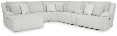 Seccional reclinable de 6 piezas de primer nivel con chaise longue