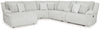 Seccional reclinable de 6 piezas de primer nivel con chaise longue