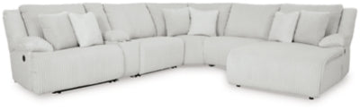 Seccional reclinable de 6 piezas de primer nivel con chaise longue