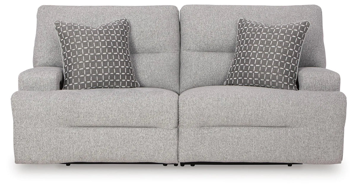 Acklen Place 2-Piece Power Reclining Sectional Loveseat - Pewter
