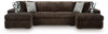 Midnight-Madness 3-Piece Sectional with Chaise