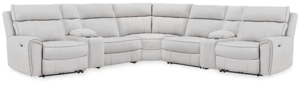 Seccional reclinable Grafton Pike de 7 piezas con consolas de almacenamiento