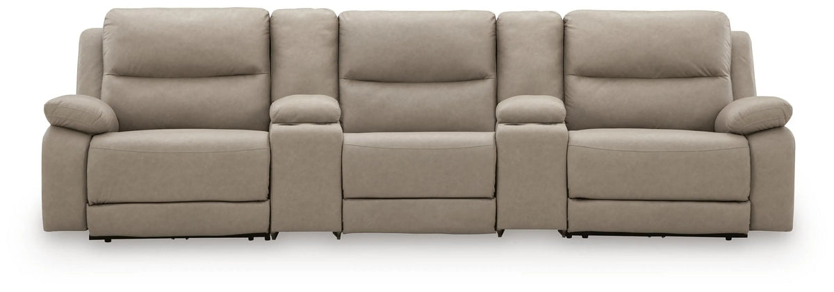 Brannigan 5-Piece Power Reclining Sectional - Pebble