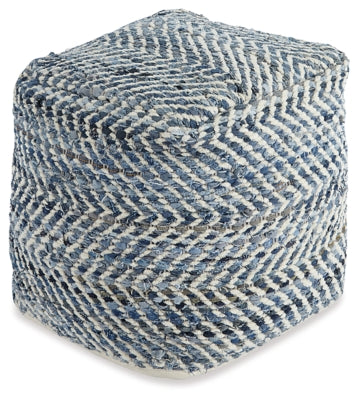 Puf Chevron - Azul
