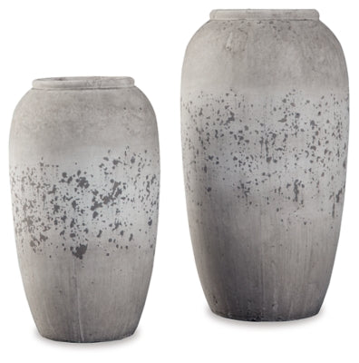 Dimitra Vase (Set of 2) - Brown/Cream