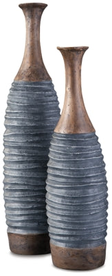 Blayze Vase (Set of 2) - Antique Gray/Brown