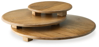 Kaidler Tray Set (Set of 3) - Brown