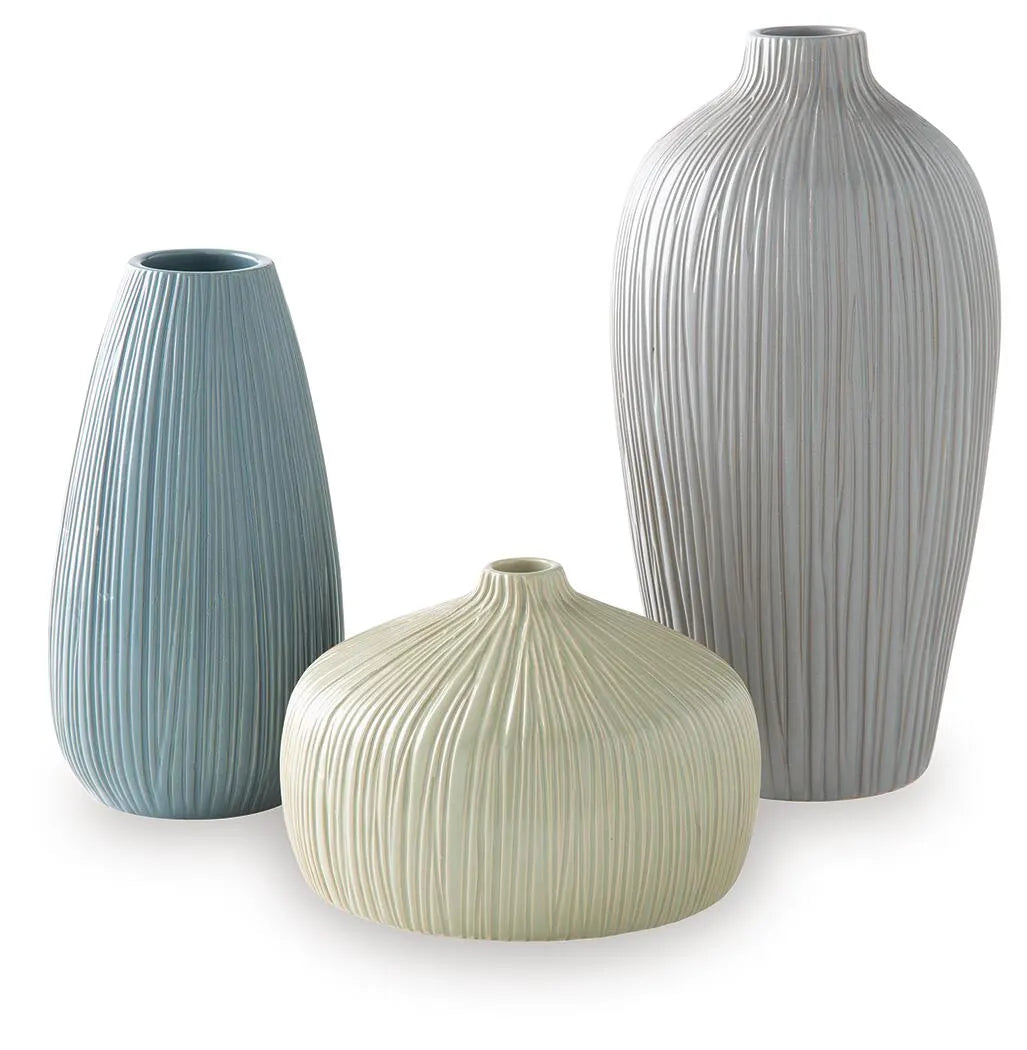 Eiderman Vase (Set of 3) - Gray/Blue/Green