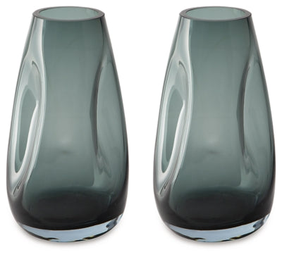 Beamund Vase (Set of 2) - Teal Blue