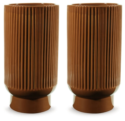 Avalyah Vase (Set of 2) - Burnt Umber